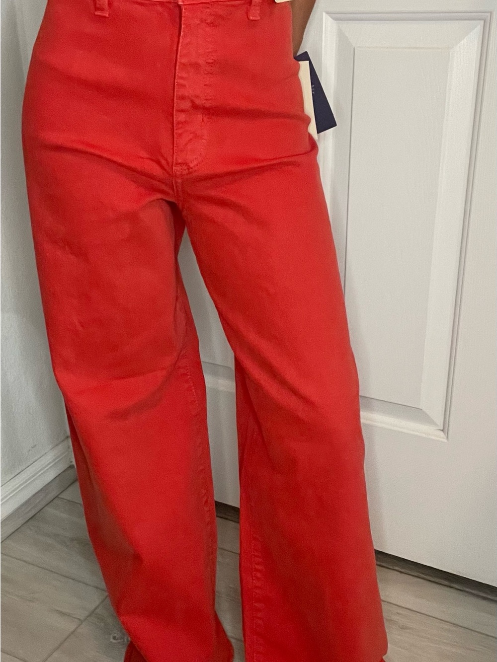 NWT Women's Sailor Wide-Leg High Rise Red Pants, Size 2 ( Universal Thread)